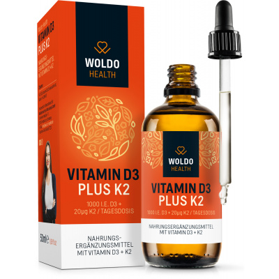 WoldoHealth® Vitamin D3 K2 Kapky 1000 I.U. 50 ml