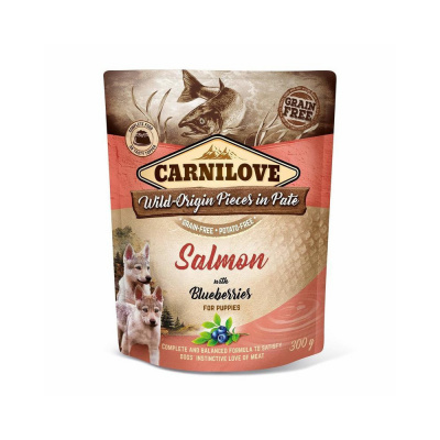 Carnilove Carnilove Dog Pouch Paté Salmon with Blueberries for Puppies 300 g