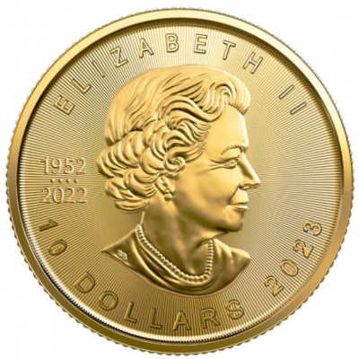 The Royal Canadian Mint 1/4 oz zlatá mince Gold Maple Leaf 2023 Royal Canadian Mint