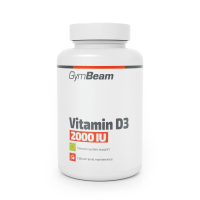 Vitamín D3 2000 IU - GymBeam bez příchuti 240 kaps.