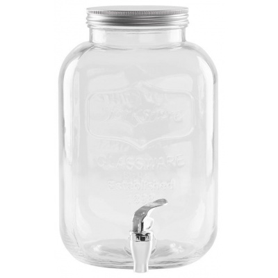 MagicHome nádoba na vodu, džbán, s kohoutkem, sklo, 5 l