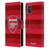 Pouzdro na mobil Samsung Galaxy A51 (A515F) - Head Case - Arsenal červené pruhy (Flipové pouzdro, obal pro mobil Samsung Galaxy A51 fotbalové mužstvo Arsenal velký znak červené pruhy)