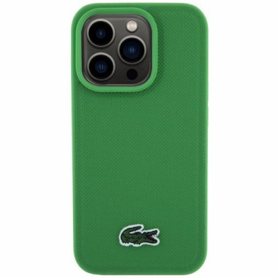 Lacoste Iconic Petit Pique Woven Logo kryt s MagSafe pro iPhone 15 Pro - zelený 3666339132613 - možnost vrátit zboží ZDARMA do 30ti dní