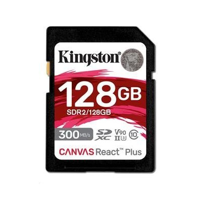 Kingston paměťová karta 128GB Canvas React Plus SDXC UHS-II - SDR2/128GB