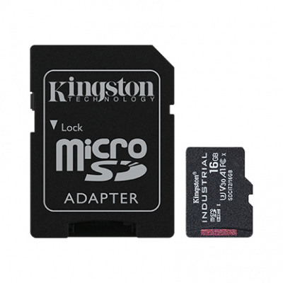 Kingston Industrial/micro SDHC/16GB/100MBps/UHS-I U3 / Class 10/+ Adaptér - SDCIT2/16GB