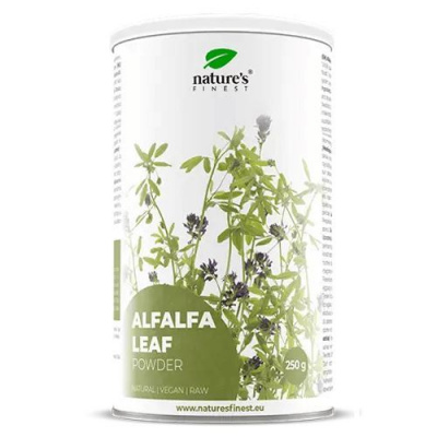 NATURE'S FINEST Alfalfa Leaf Powder 250g (Tolice vojtěška)