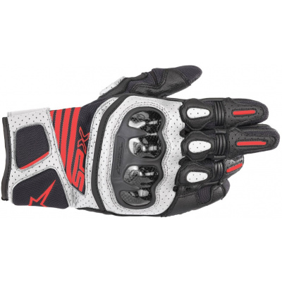 ALPINESTARS rukavice SP X AIR CARBON V2 black/white/fluo red - L