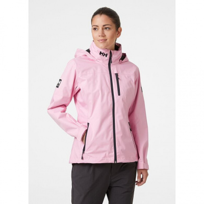 Dámská jachtařská bunda HELLY HANSEN W CREW HOODED MIDLAYER JACKET 095 pink velikost M