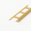 Lišta Havos profil L 15 mm 2,5 m hliník elox zlatý (Ukončovací lišta L schodová masiv)