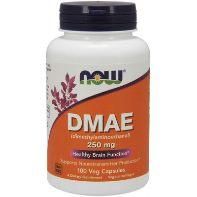 NOW DMAE, dimetylaminoetanol, 250 mg, 100 kapslí