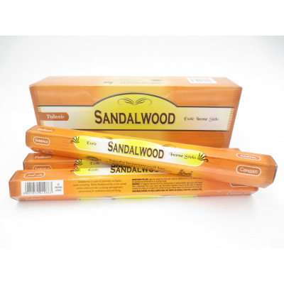 TULASI Vonné tyčinky Sandalwood (Santalové dřevo), 20 ks