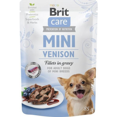 Brit Care Mini Dog kaps. Venison fillets in gravy 85 g