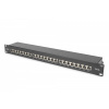 DIGITUS CAT 6A Patch Panel, shielded, 1U, 24-port, 8P8C, bl RAL 9005, 483 mm (19") / 482.6x44x109 (DN-91624S-EA-B)