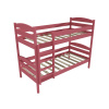 Vomaks Patrová postel PP 004 Rozměr: 80 x 180 cm, Barva: barva růžová, Prostor mezi lůžky: 80 cm