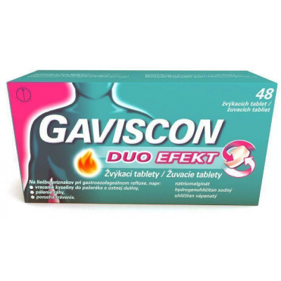 Gaviscon Duo Efekt žvýkací tablety por.tbl.mnd.48