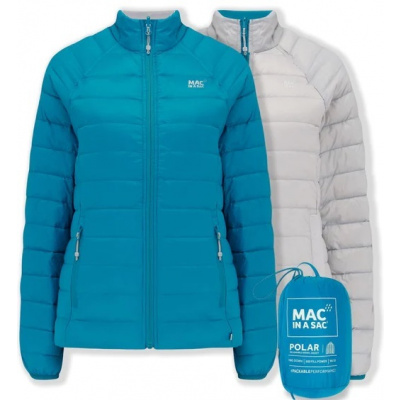 MAC IN A SAC | Dámská péřová bunda Mac In a Sac Polar Packable Women's Down Jacket Light Petrol/Soft Grey 23/24 | L