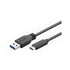 PremiumCord Kabel USB 3.2 konektor C/male - USB 3.0 A/male, černý, 15cm | ku31ca015bk
