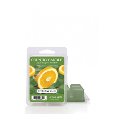 Country Candle Citrus and Sage Vonný Vosk, 64 g
