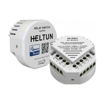 HELTUN HELTUN Relay Switch Quinto (HE-RS01), Z-Wave relé modul 5x5A