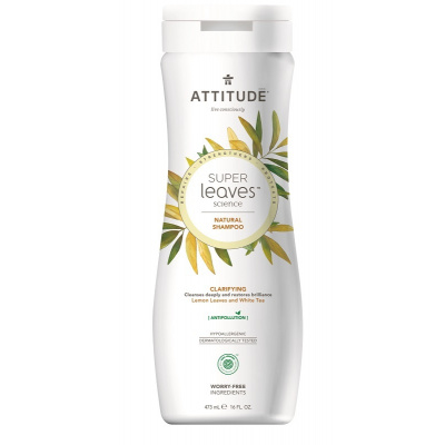 ATTITUDE Super leaves Přírodní šampón s detoxikačním účinkem, 473 ml - rozjasňující pro normální a mastné vlasy