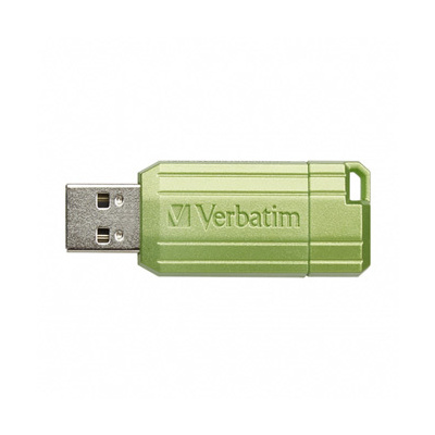 Verbatim USB flash disk, USB 2.0, 64GB, Store,N,Go PinStripe, zelený, 49964, pro