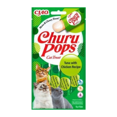 INABA Churu Cat Pops Tuna with Chicken 4x15g