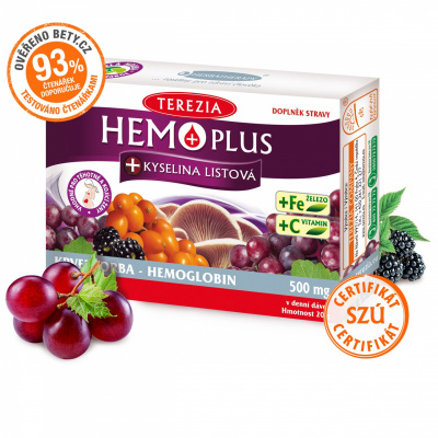 Terezia Company Hemo plus+kyselina listová + železo + vitamin C 60 kapslí