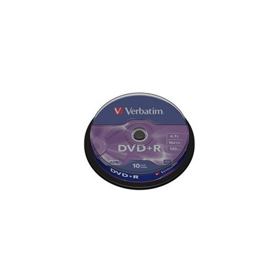 VERBATIM DVD+R(10-Pack)Spindle/General Retail/16x/4.7GB 43498