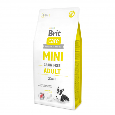 Brit Care Dog Mini Grain Free Adult Lamb 7kg (Hypoalergenní krmivo bez obilovin pro dospělé psy MINI plemen)