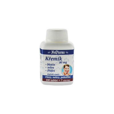 MedPharma Křemík 30 mg + biotin + selen + PABA, 107 tobolek