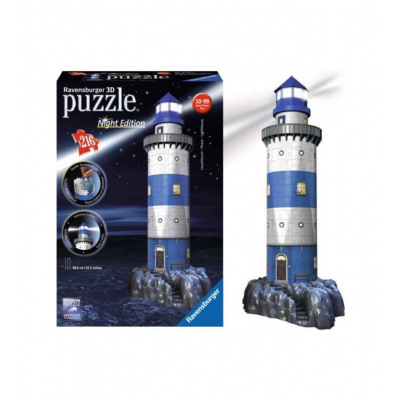 Ravensburger Puzzle 3D Maják v příboji svítící