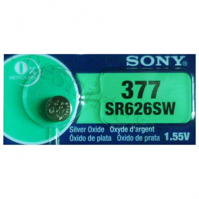 Pile bouton oxyde d'argent 1.55V 27mAh - SR626SW, SR66, 377