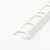 Lišta Havos profil L 15 mm 2,5 m hliník komaxit, bílá (Ukončovací lišta L schodová masiv)