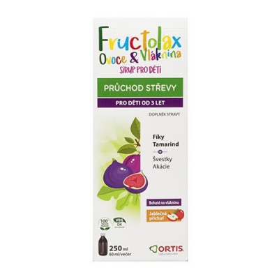 Ortis Fructolax Ovoce Vláknina sirup pro děti 250 ml