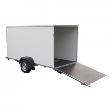 Překližkový skříňový přívěsný vozík PS B 10.2 B brzděný, 1000 kg