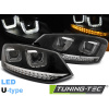 Přední světlomety VW POLO 6R 09-03.14 U-TYPE LED BLACK ( LPVWN0)