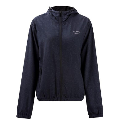 Lee Cooper Print Hooded Jacket Ladies Navy 12 (M)