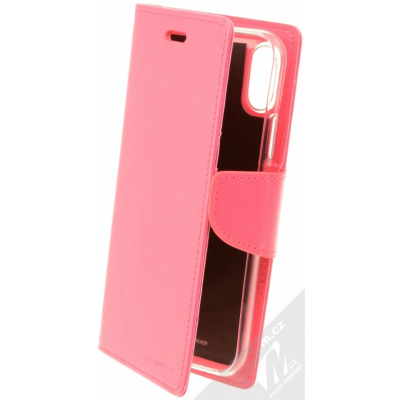 Goospery Bravo Diary flipové pouzdro pro Apple iPhone X, iPhone XS sytě růžová (hot pink)