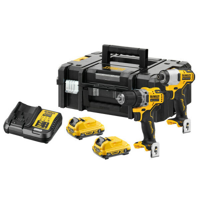 DeWalt DCK2110L2T sada aku vŕtačka + rázový uťahovák 12V 2x3,0Ah aku