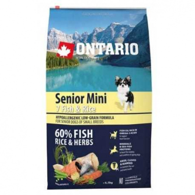 ONTARIO Dog Senior Mini Fish & Rice 2 x 6,5kg