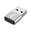 AppleMix Redukce / adaptér USB-C samice / USB-A samec - oválná - stříbrná
