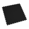 Černá PVC vinylová zátěžová dlažba Fortelock Industry (kůže) - délka 51 cm, šířka 51 cm, výška 0,7 cm