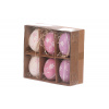 Kraslice z pravých vajíček, bílo-fialová varianta Cena za 6ks v krabičce VEL6024