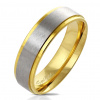 Dámský ocelový prsten zlacený, šíře 6 mm - 52 | 52 | 52