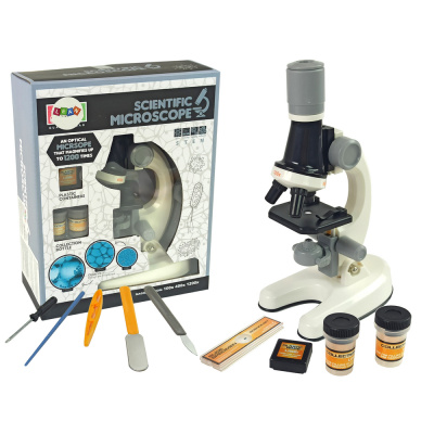 Dětský vzdělávací mikroskop bílý