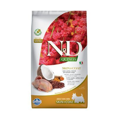 N&D Quinoa DOG Skin & Coat Quail & Coconut Mini 2,5kg