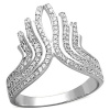 Stříbrný, rhodiovaný dámský prsten s Cubic Zirconia Stříbro 925 - Antoniette (Dámský stříbrný, rhodiovaný prsten s CZ krystaly )