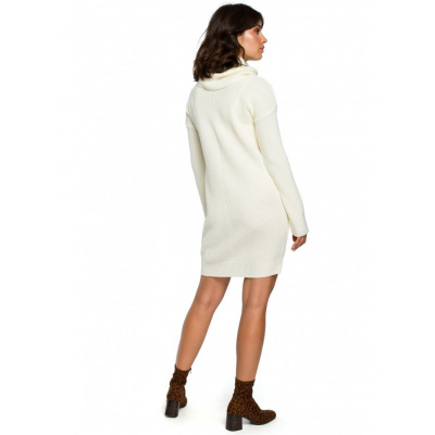 Pletené svetrové šaty model 17859470 Moe - BeWear Velikost: UNI, Barvy: khaki