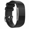 ESES 1530000578 - Silikonový řemínek černý velikost L pro Fitbit Charge 2