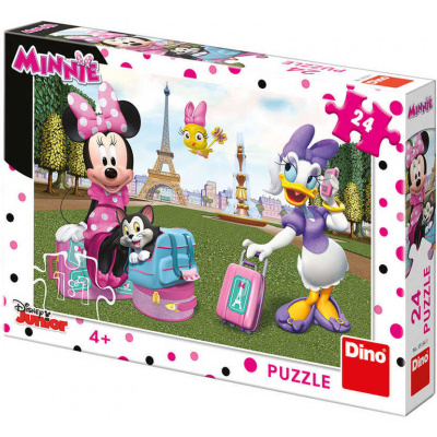 DINO Puzzle Disney Minnie v Paříži 24 dílků 26x18cm skládačka v krabici dn351561